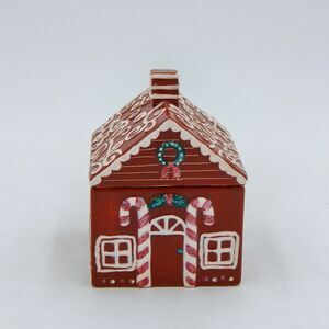 The White Barn Co. Gingerbread House Ceramic Christmas Holiday Candle